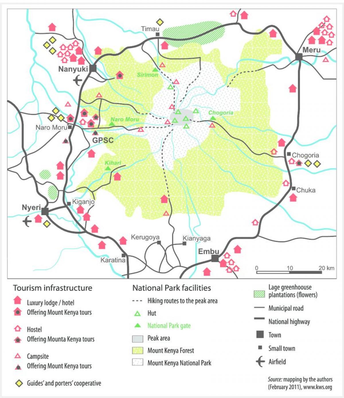 monte Quenia en áfrica mapa