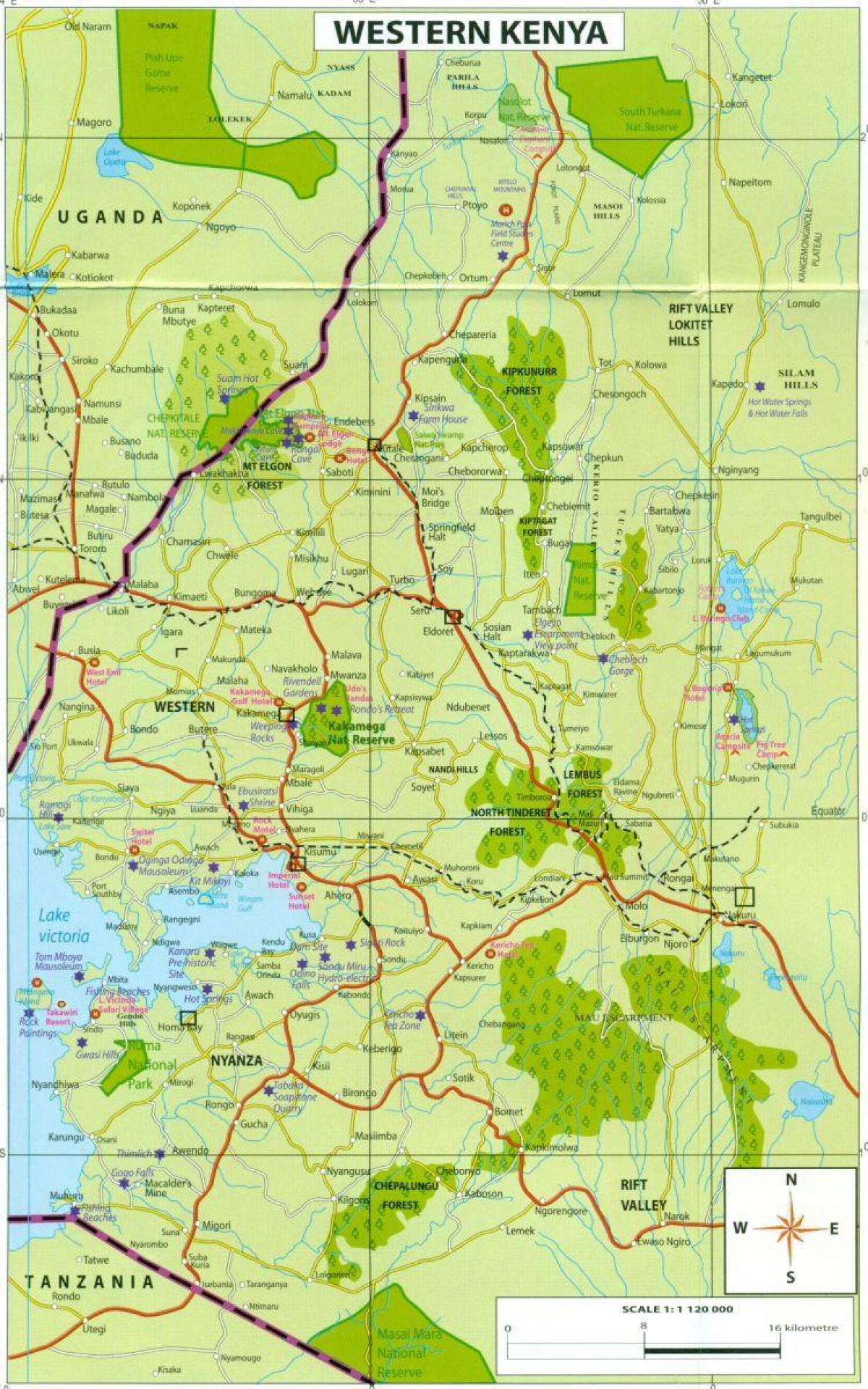 provincia occidental Quenia mapa