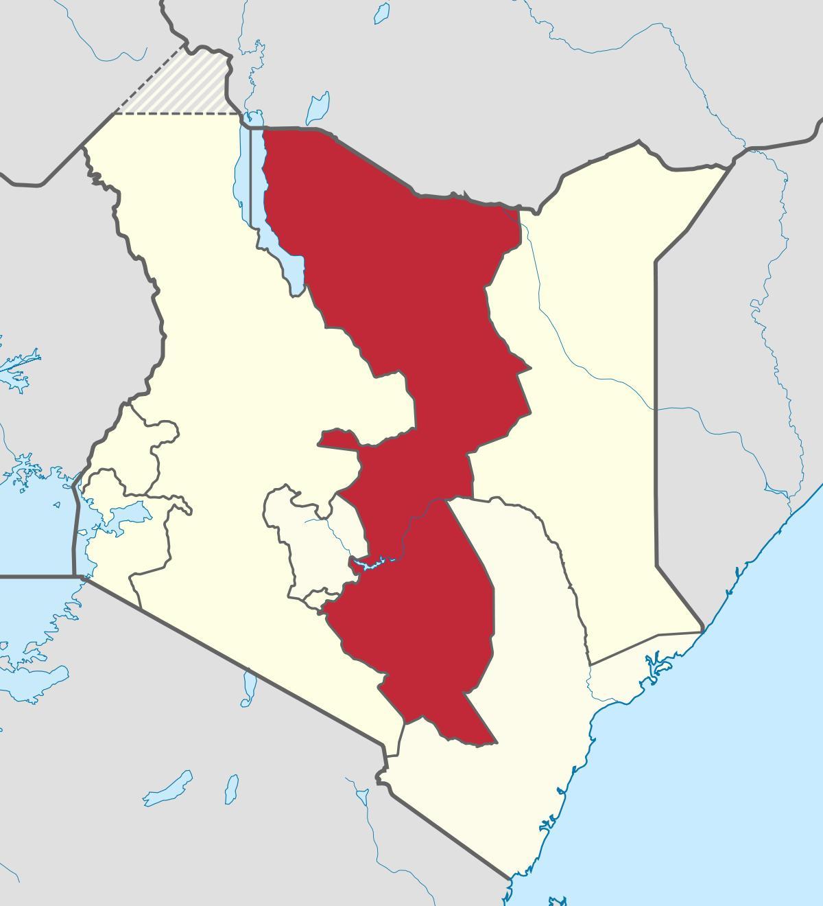mapa da provincia oriental Quenia