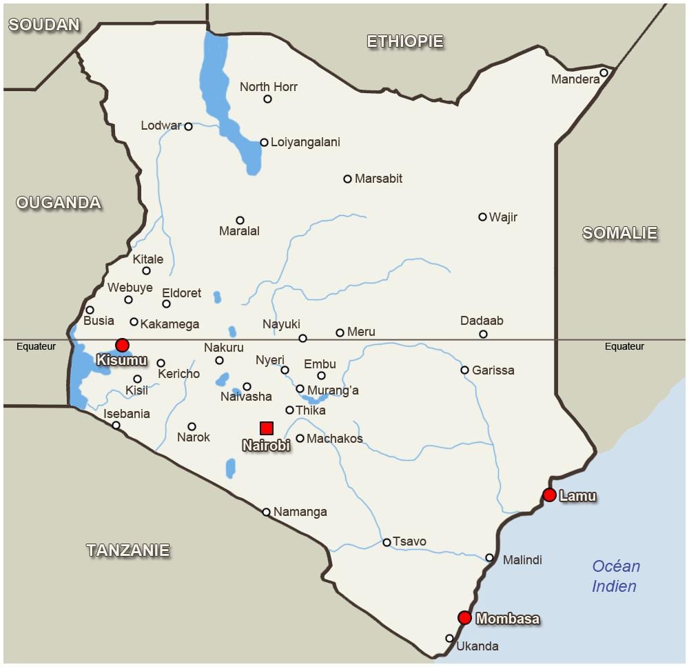mapa de kitale Quenia