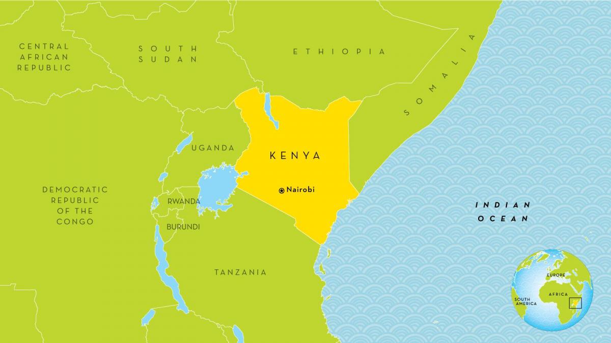 nairobi, en Quenia mapa