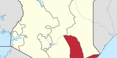 Mapa da costa provincia Quenia