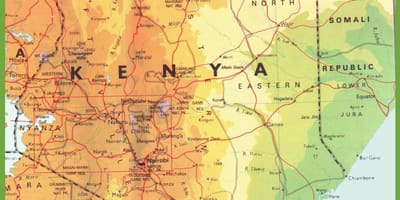 Quenia rede viaria mapa