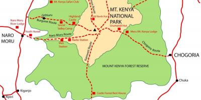 Mapa do monte Quenia