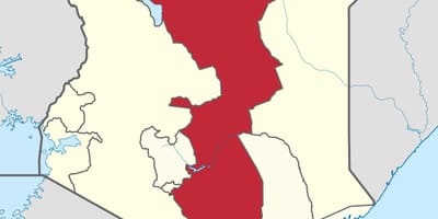 Mapa da provincia oriental Quenia