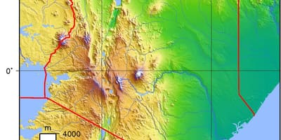 Quenia elevación mapa