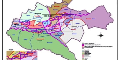 Quenia circunscrición límites mapa