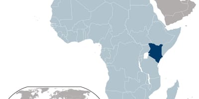 Quenia mapa de localización