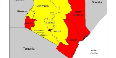 Mapa de Quenia malaria