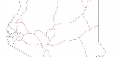 Quenia en branco mapa