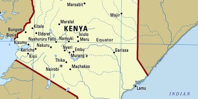 Mapa de Quenia mapa imaxe
