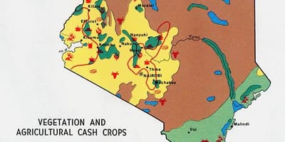 Mapa de Quenia recursos naturais