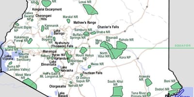 Mapa de Quenia safari 
