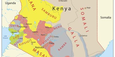 Quenia étnica mapa