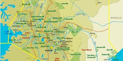 Mapa de vexetación Quenia