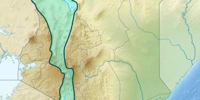 Mapa do val do rift Quenia